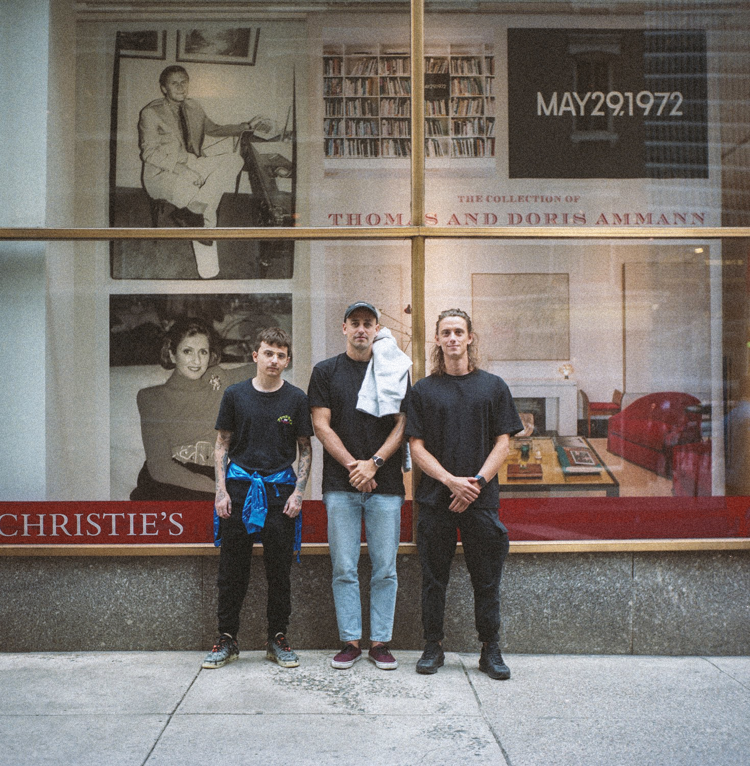 Dangiuz minutes before the Christie's auction in New York with Six N Five and Toomuchlag